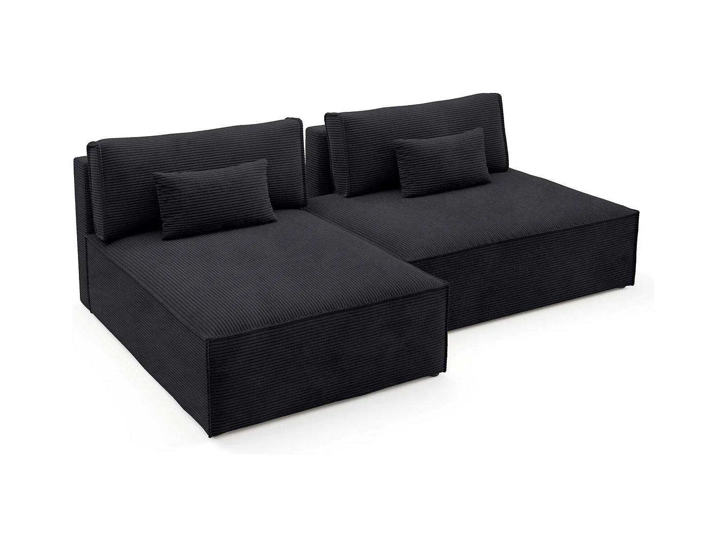 Modular Ecksofa mit Schlaffunktion LUCCA Schwarz