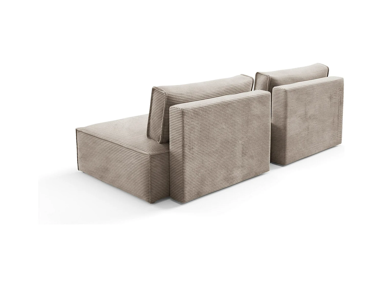 Modular Canapé d'angle convertible LUCCA Noir