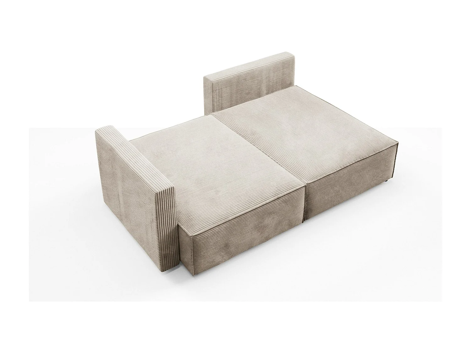 Modular Canapé d'angle convertible LUCCA Noir