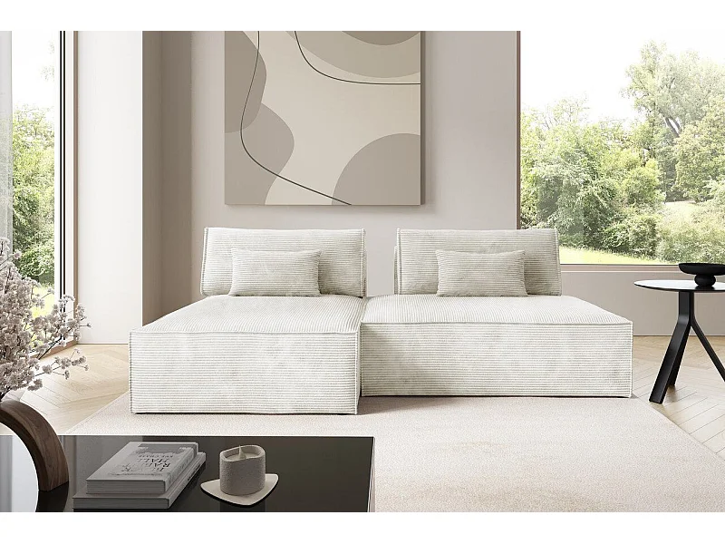 Modular Canapé d'angle convertible LUCCA Creme