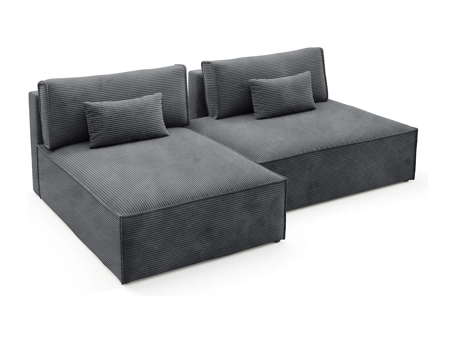 Modular Ecksofa mit Schlaffunktion LUCCA Grau Anthrazit