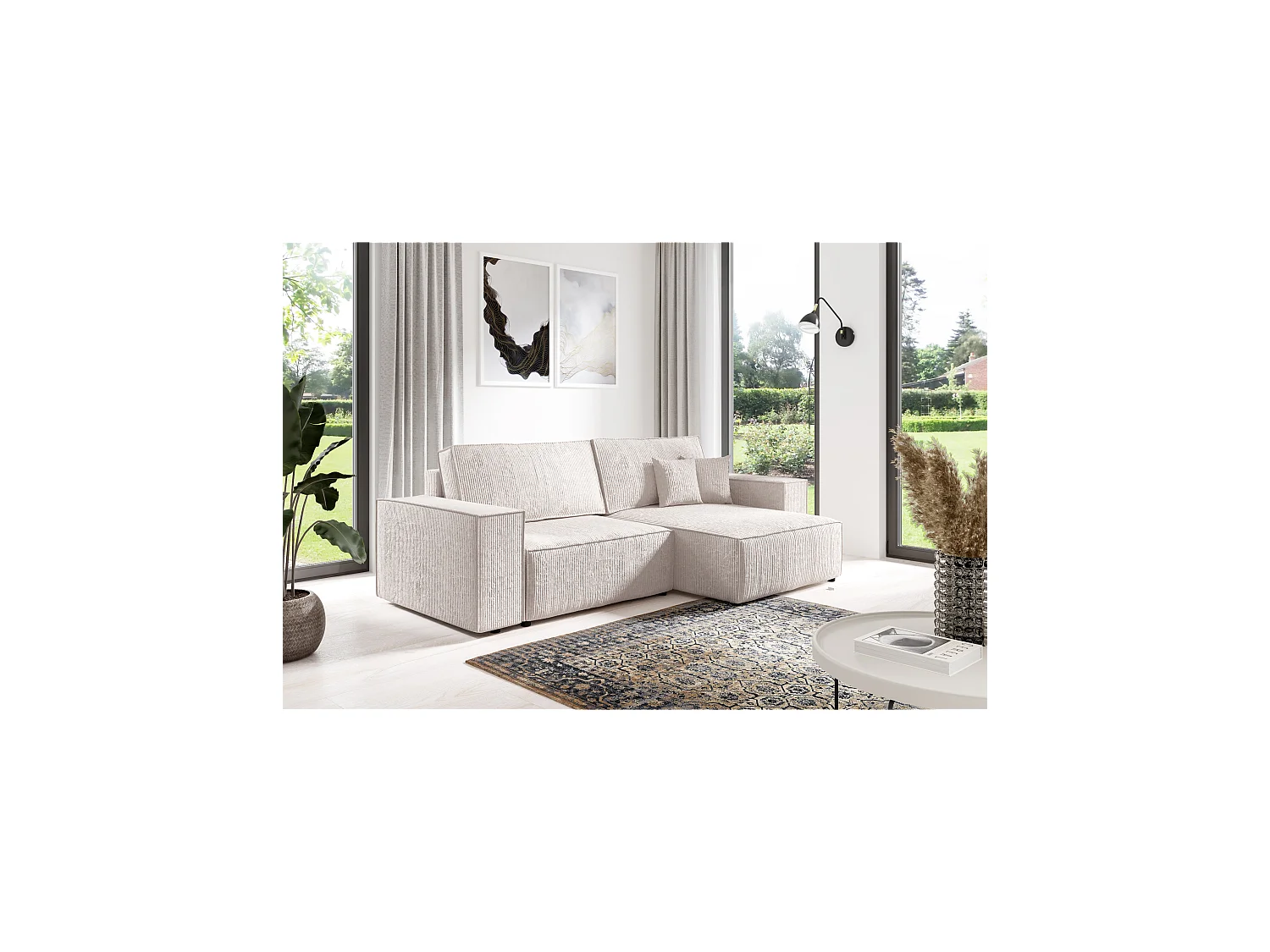 Ecksofa mit Schlaffunktion MILLE Mini Orange