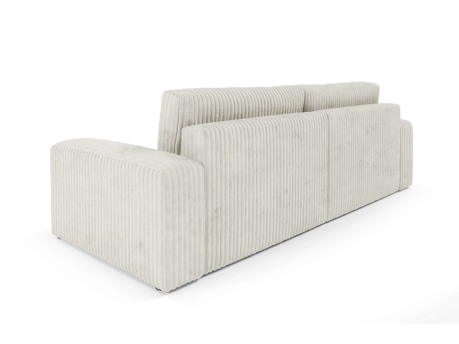 Canapé convertible 4 places en velours côtelé beige FANO