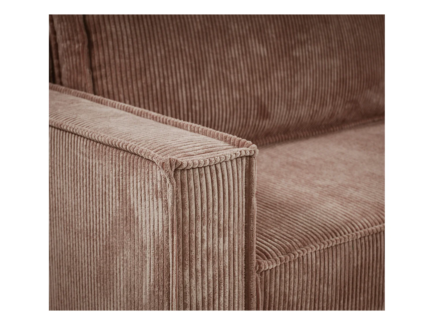 Ecksofa mit Schlaffunktion Cord JIMMY Schwarz