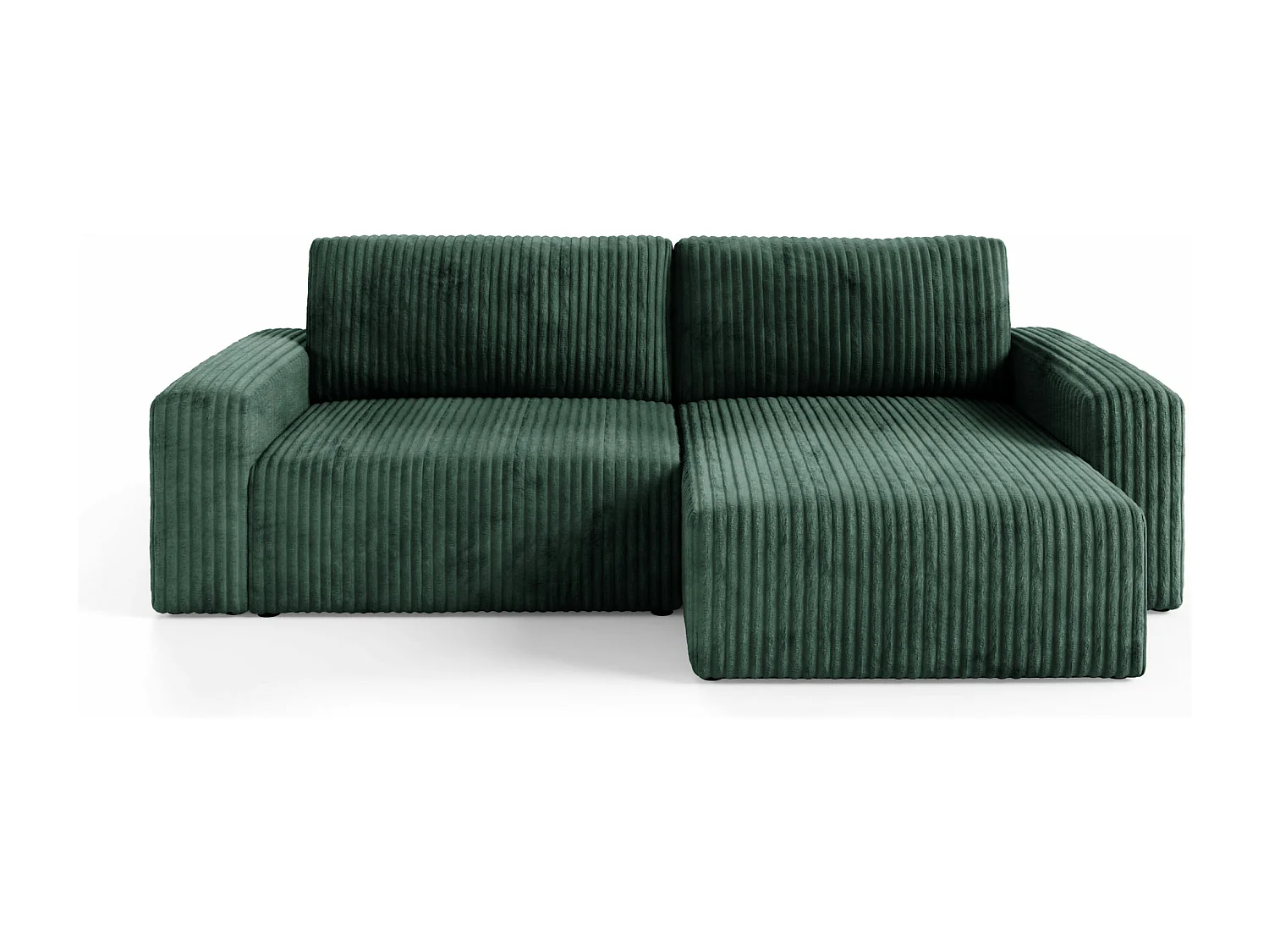 Ecksofa mit Schlaffunktion Cord FANO Grün