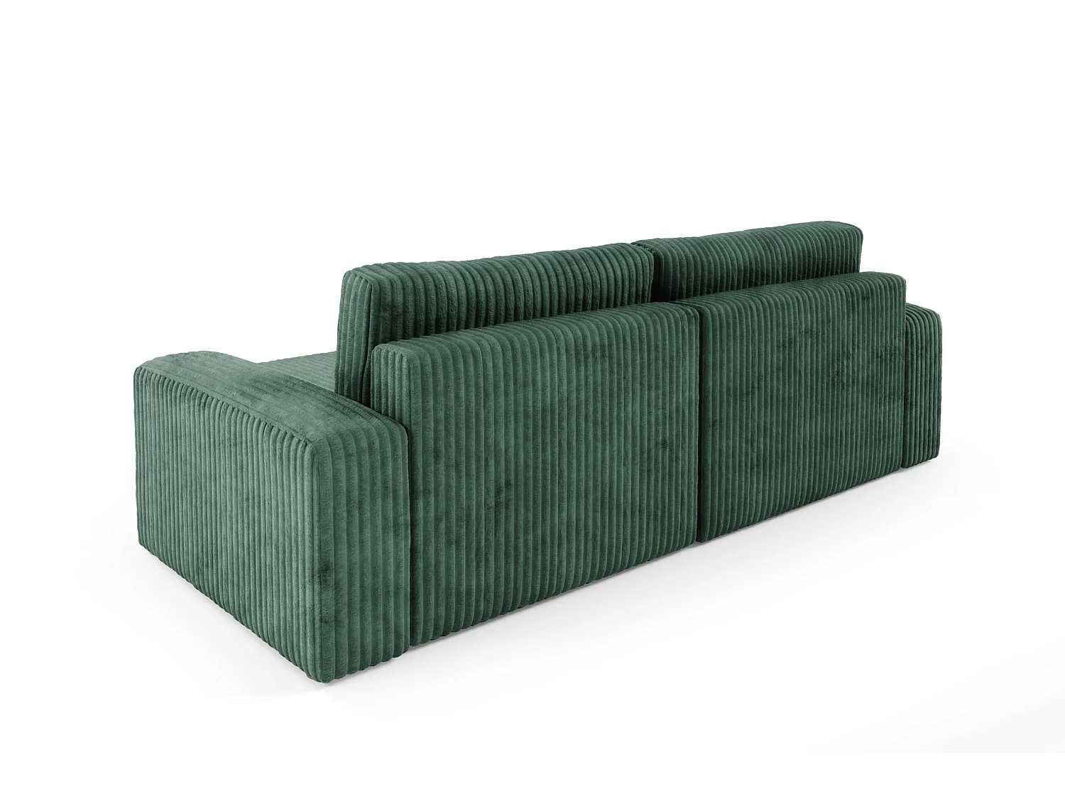 Ecksofa mit Schlaffunktion Cord FANO Grün