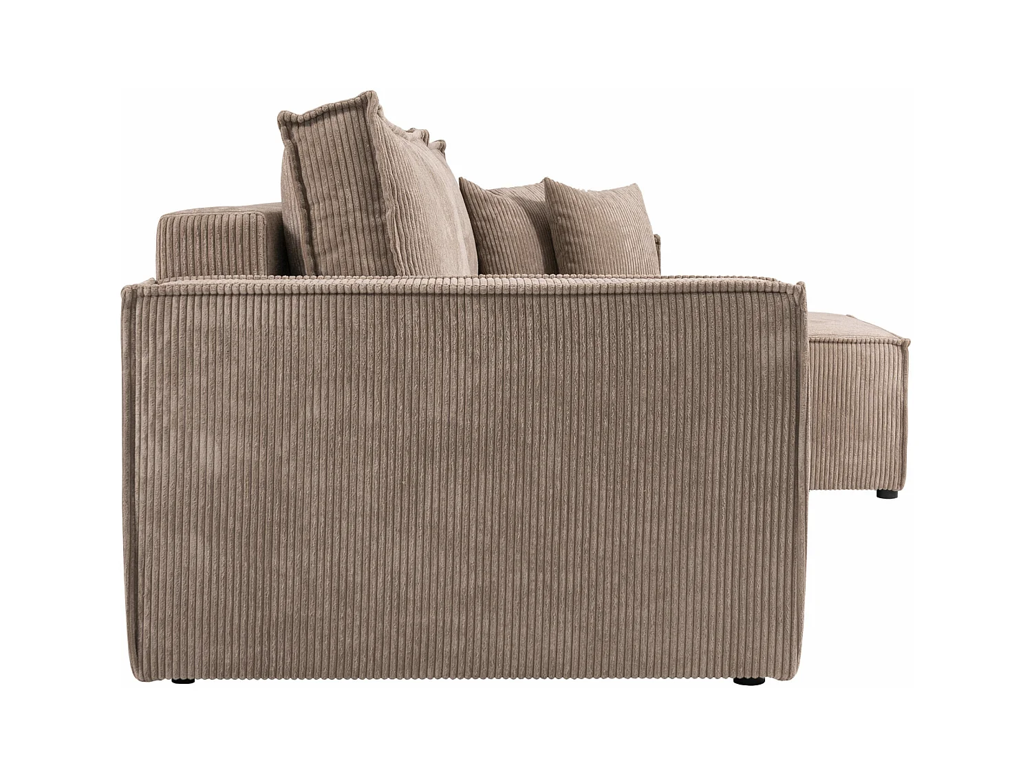 Ecksofa mit Schlaffunktion Cord JIMMY Gelb