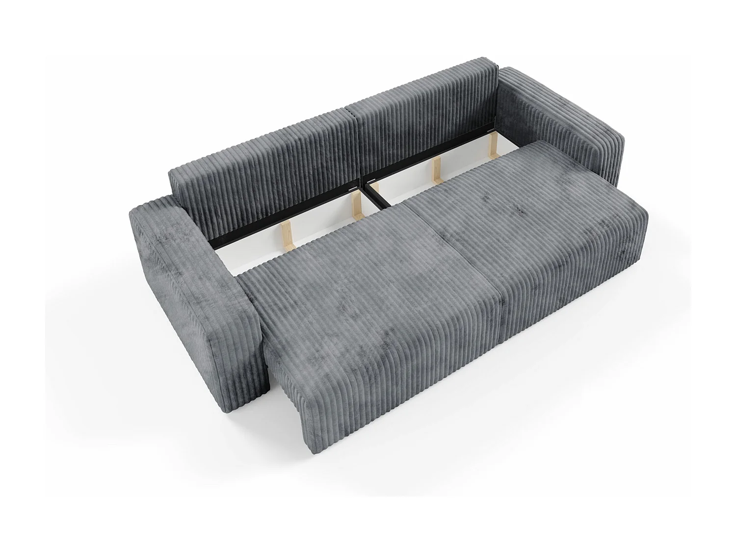 Schlafsofa 4-Sitzer Cord FANO Grau