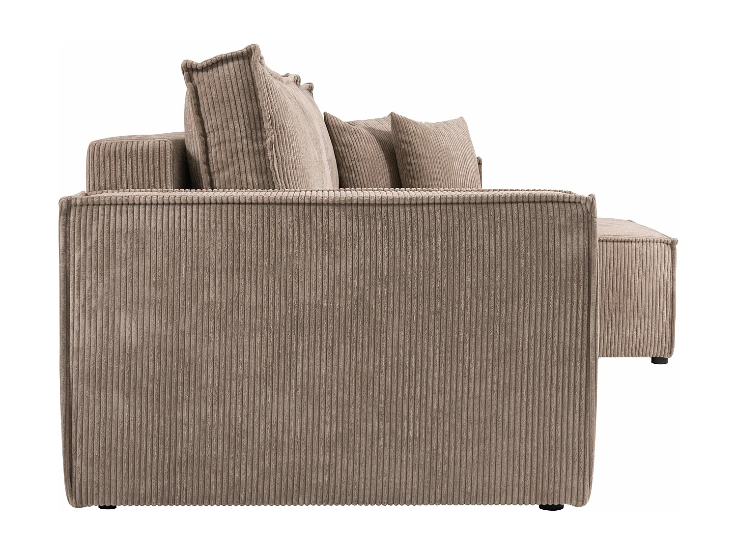 Canapé d'angle convertible Cord JIMMY clair Gris