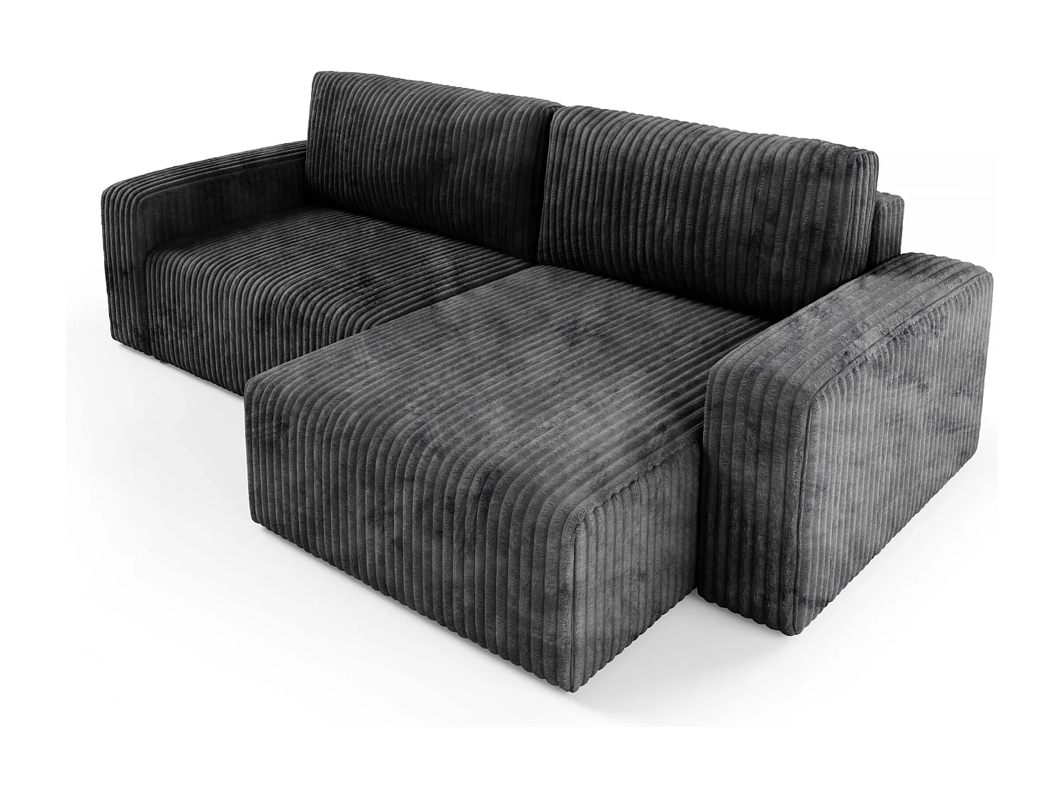 Canapé d'angle convertible Cord FANO Noir