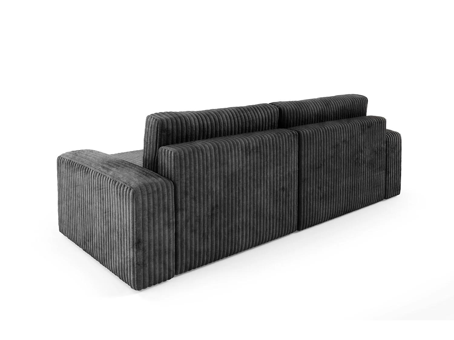 Canapé d'angle convertible Cord FANO Noir