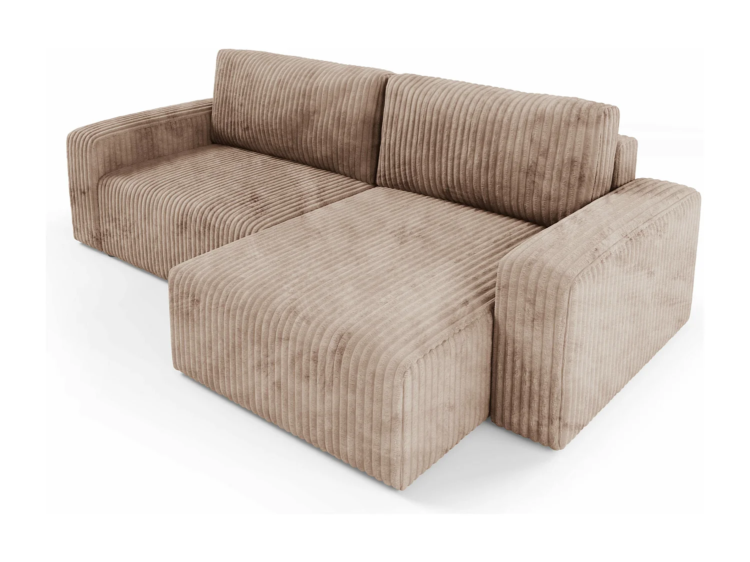 Canapé d'angle convertible Cord FANO Braun