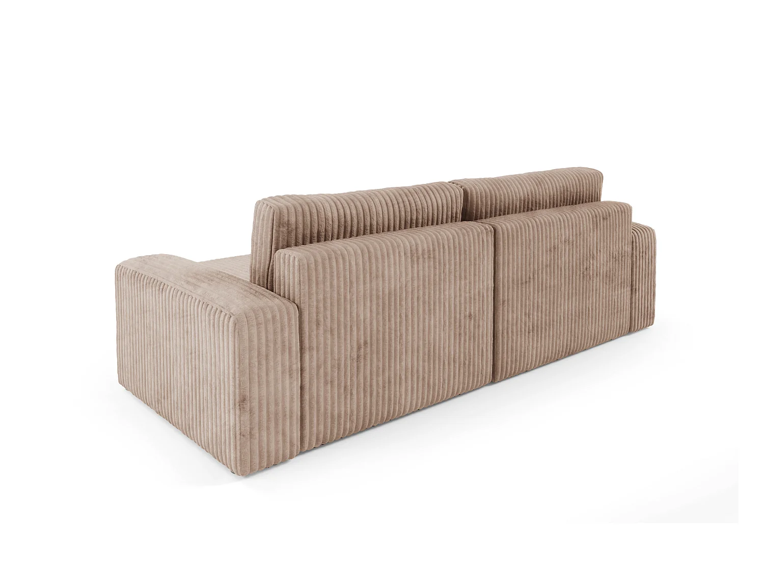 Ecksofa mit Schlaffunktion Cord FANO Braun