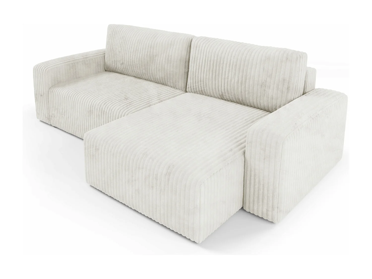 Canapé d'angle convertible Cord FANO Beige