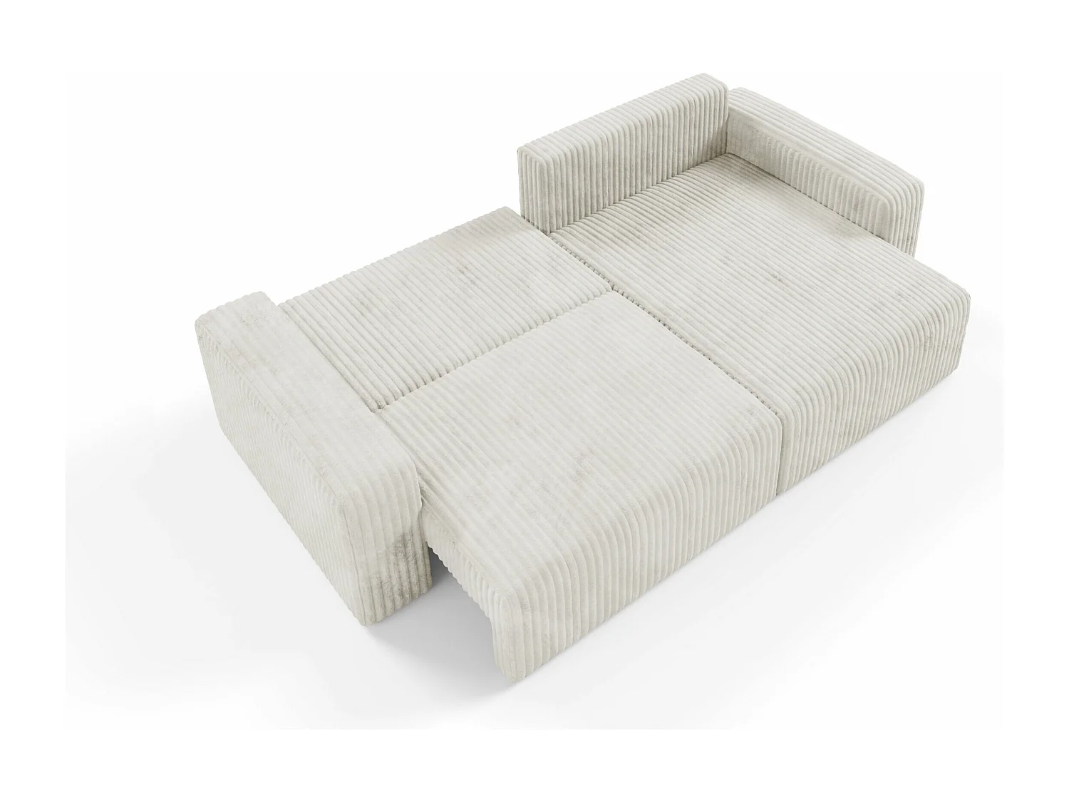 Canapé d'angle convertible Cord FANO Beige