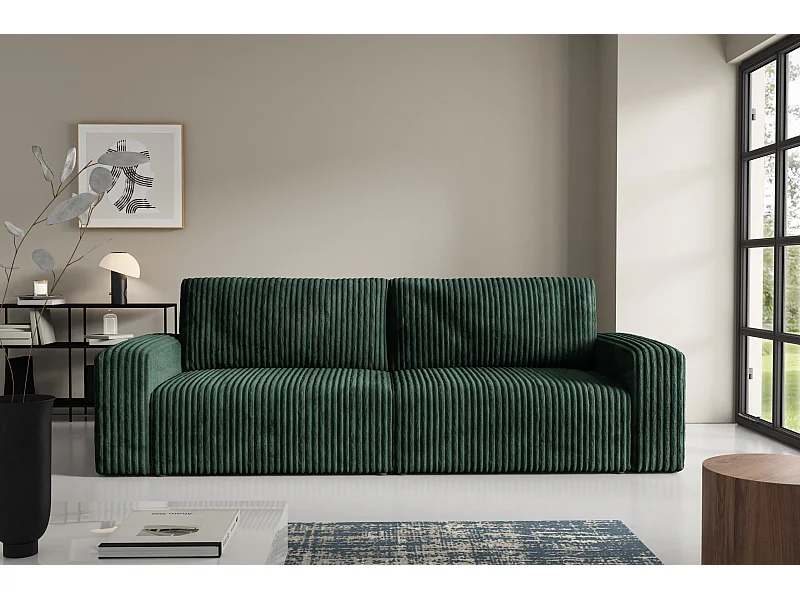Schlafsofa 4-Sitzer Cord FANO Grün