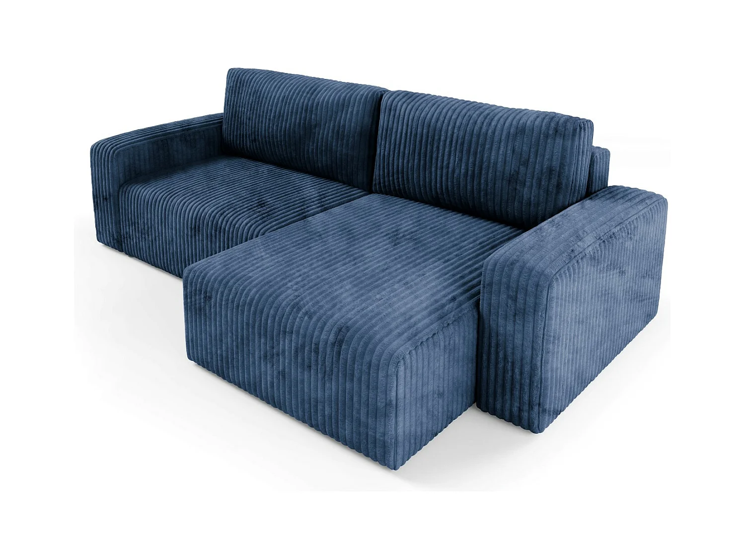 Canapé d'angle convertible Cord FANO Bleu