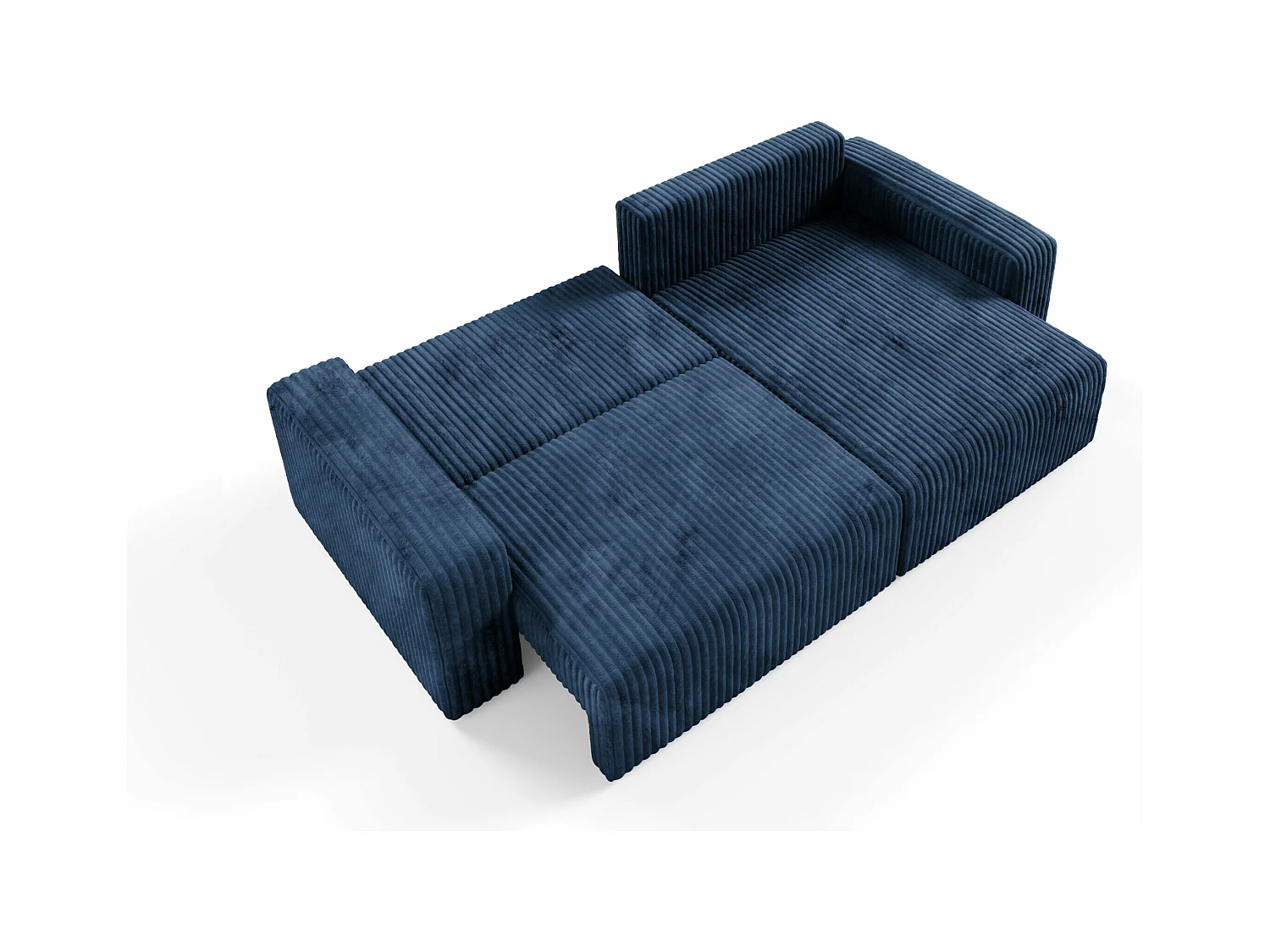 Canapé d'angle convertible Cord FANO Bleu