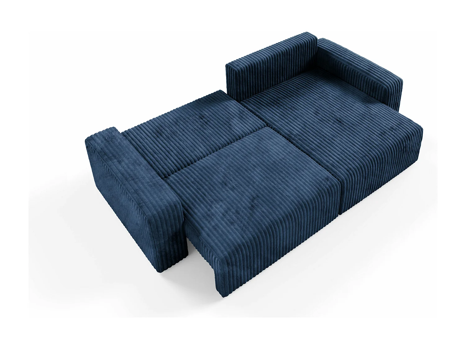 Canapé d'angle convertible Cord FANO Bleu