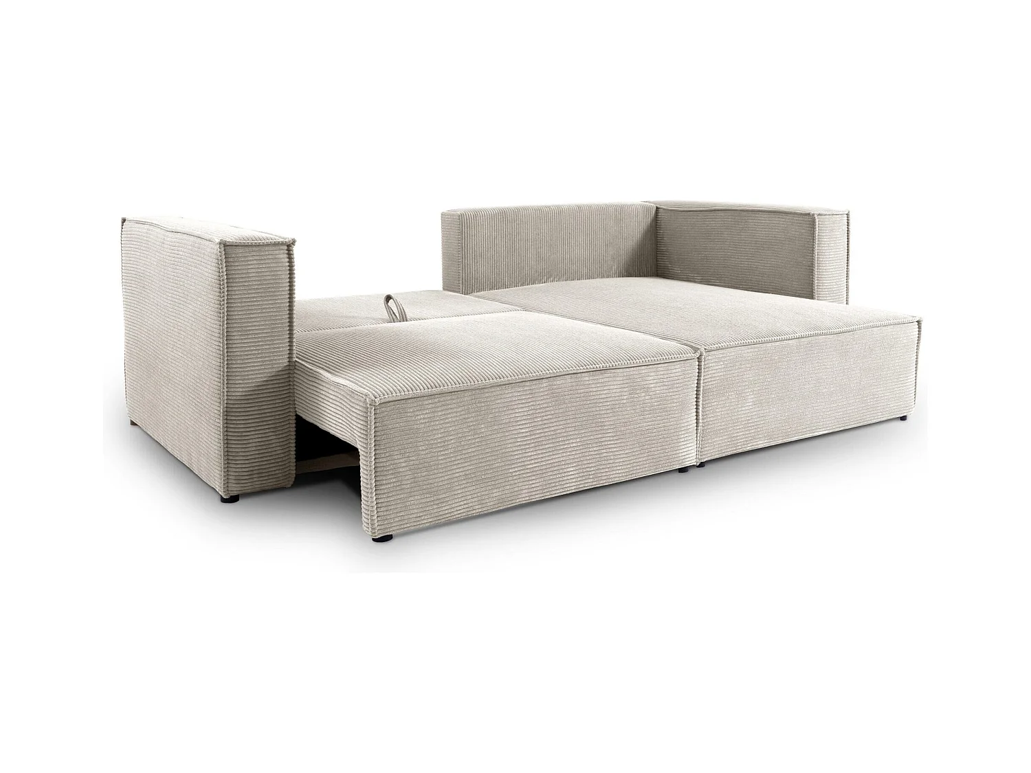 Ecksofa mit Schlaffunktion Cord KEYMON Beige