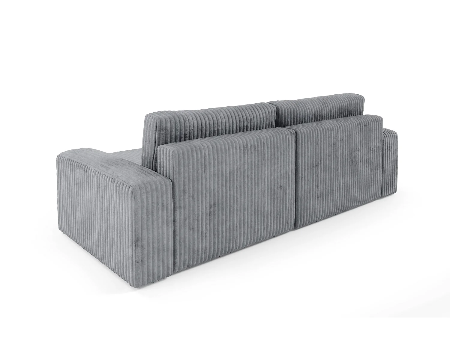Ecksofa mit Schlaffunktion Cord FANO Grau