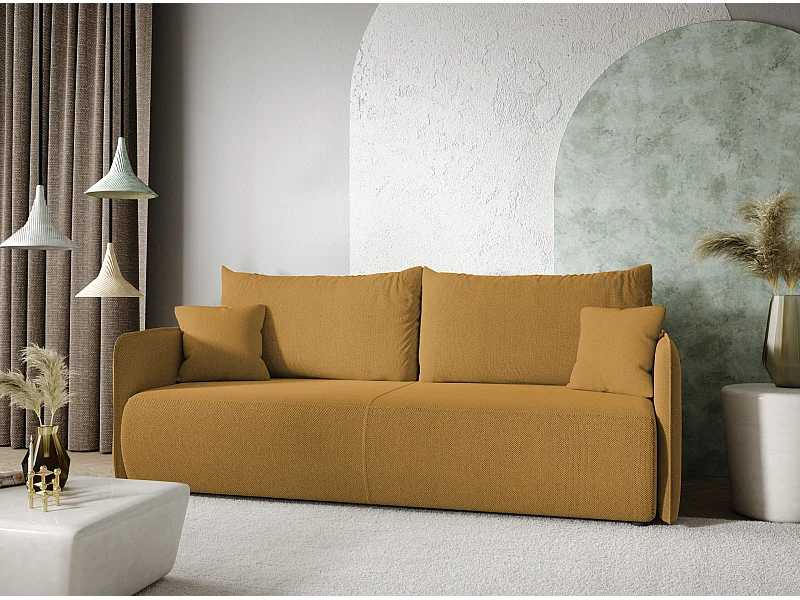 Canapé convertible 4 places FOREST Jaune