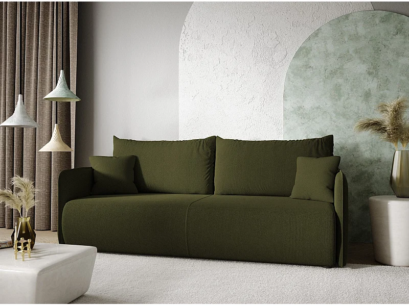 Canapé convertible 4 places FOREST Vert olive