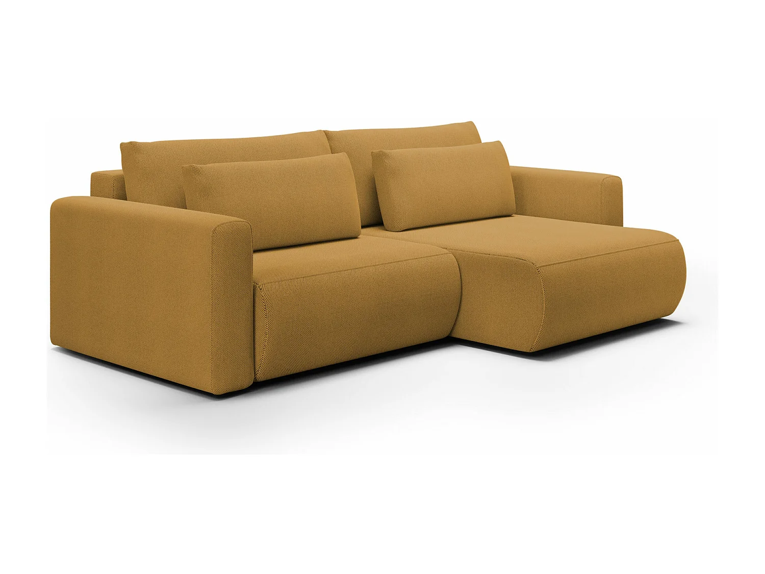 Canapé d'angle convertible 5 places WELLY Jaune