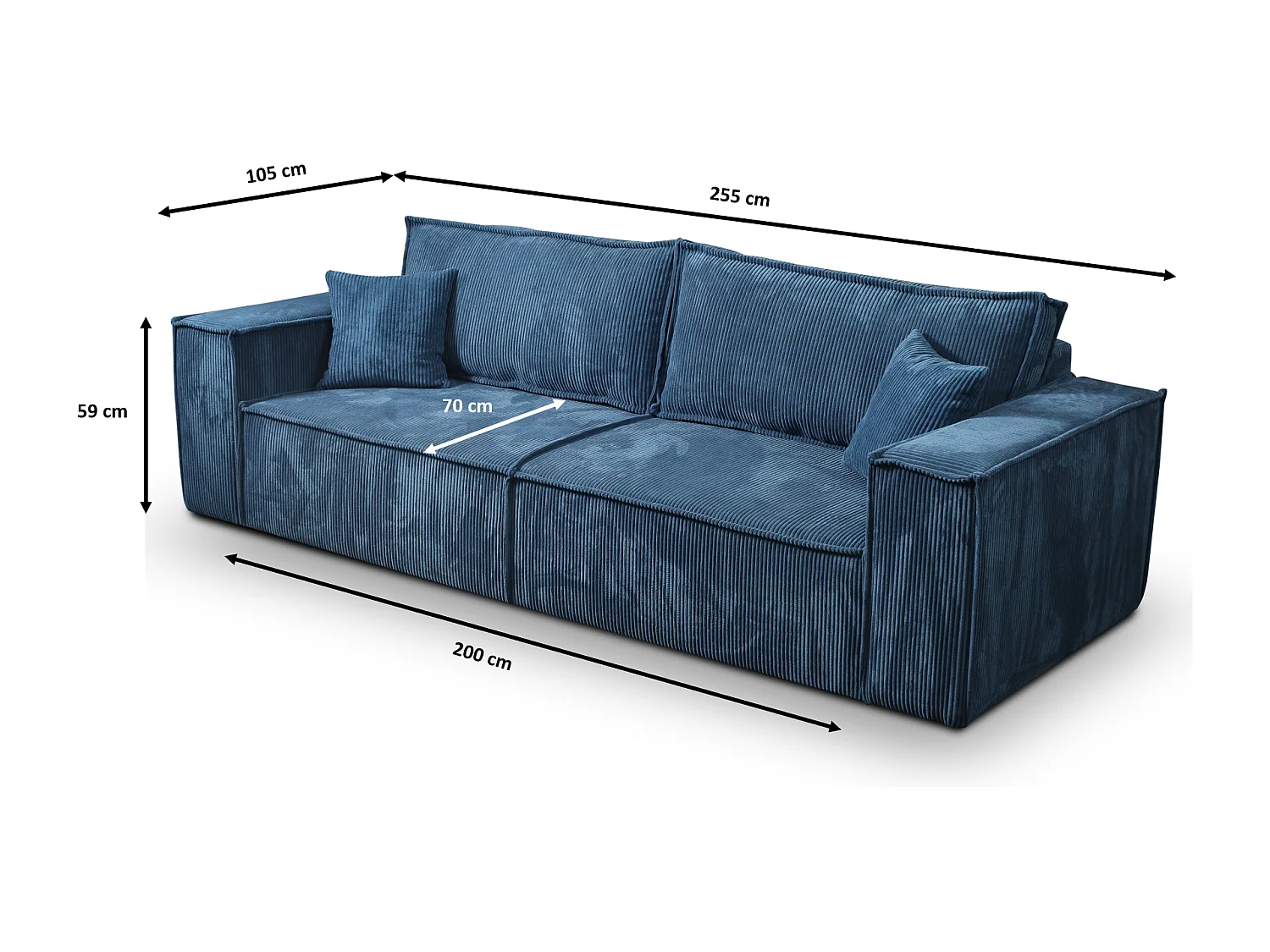 Canapé convertible  MILLE Bleu