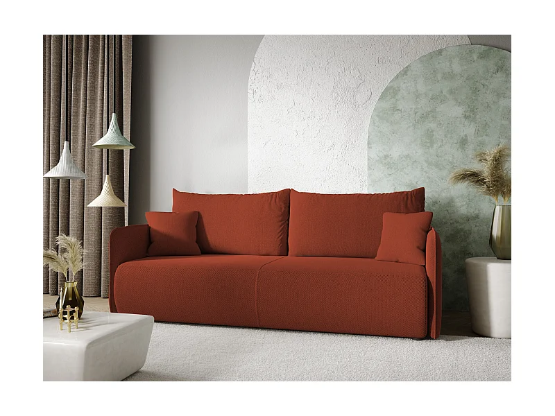 Canapé convertible 4 places FOREST Rouge