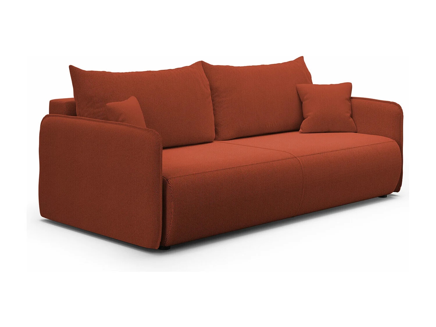 Canapé convertible 4 places FOREST Rouge