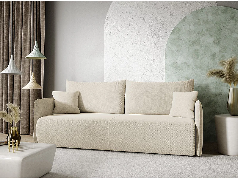 Canapé convertible 4 places FOREST Beige