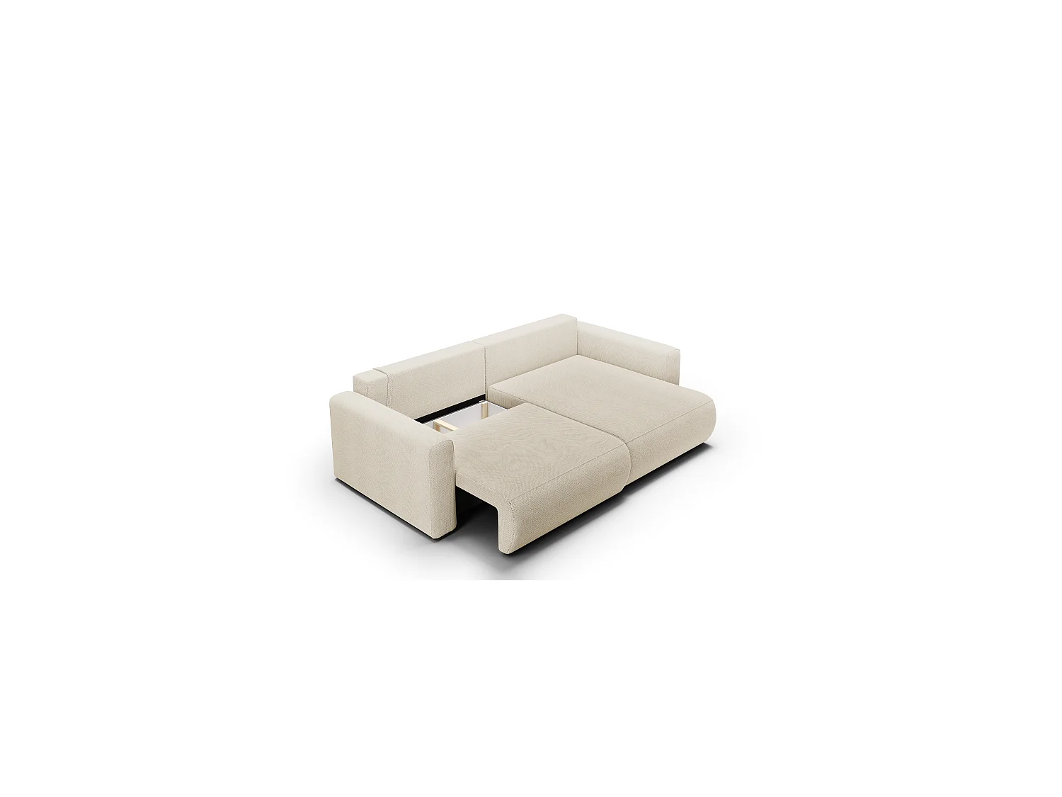 Canapé d'angle convertible 5 places WELLY Beige