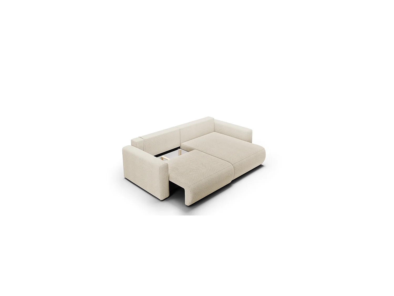 Canapé d'angle convertible 5 places WELLY Beige