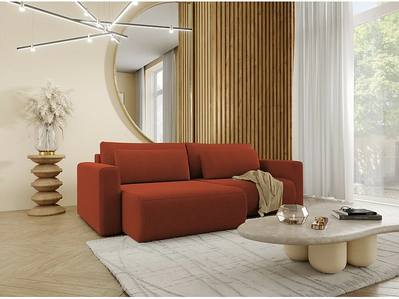 Ecksofa mit Schlaffunktion WELLY Rot