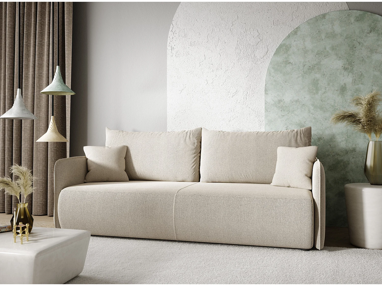 Schlafsofa 4-Sitzer FOREST Creme