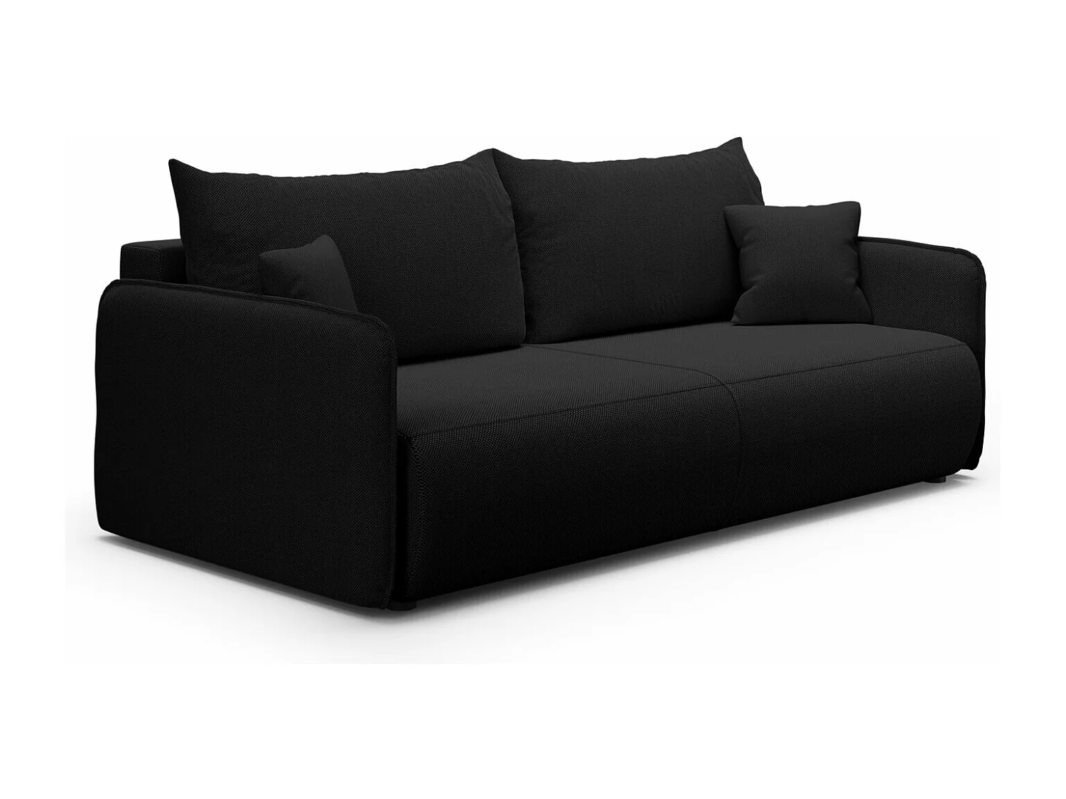 Canapé convertible 4 places FOREST Noir