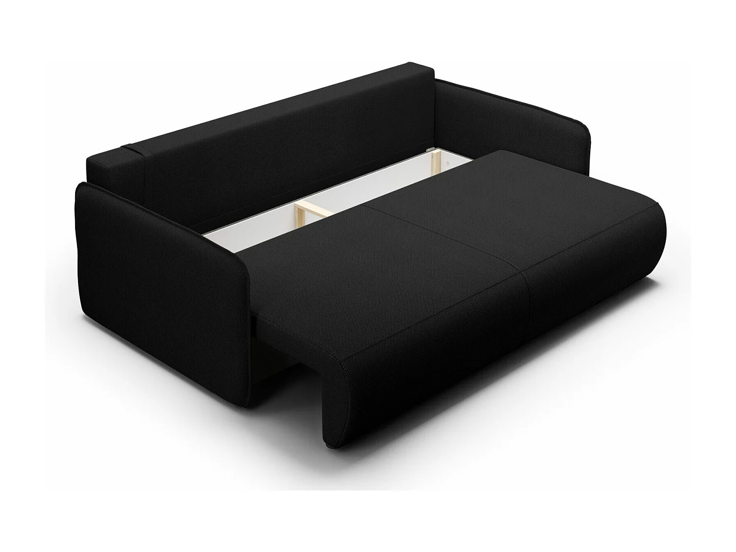 Canapé convertible 4 places FOREST Noir