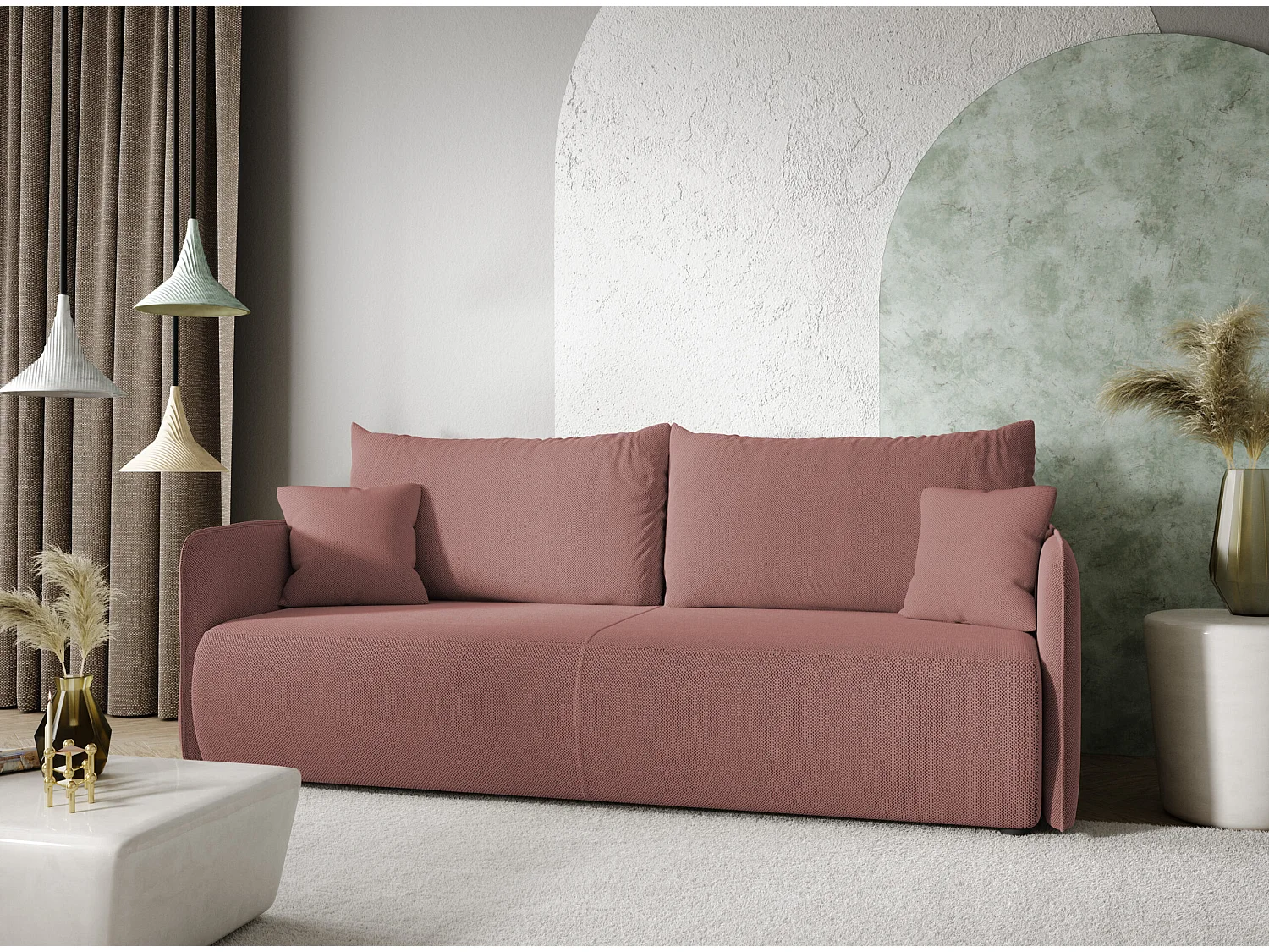 Schlafsofa 4-Sitzer FOREST Rosa