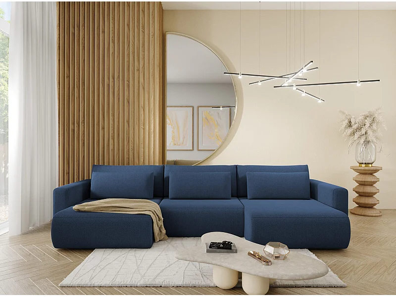 Ecksofa mit Schlaffunktion WELLY U Blau