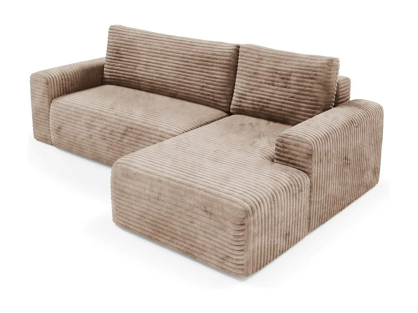 Ecksofa mit Schlaffunktion en velours côtelé SONTII Braun