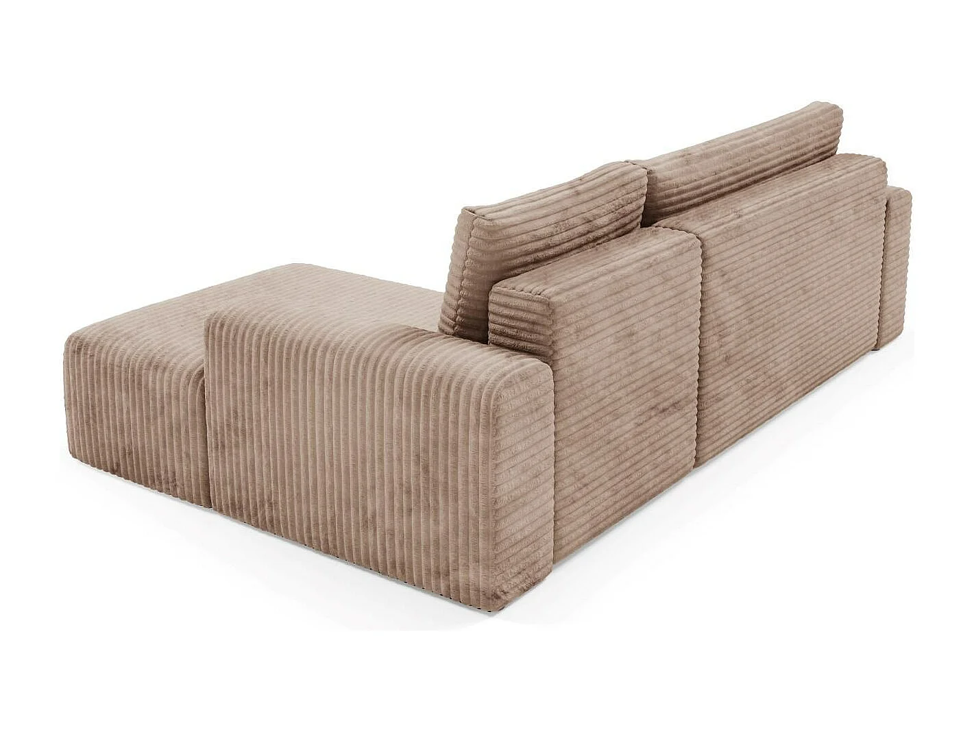 Ecksofa mit Schlaffunktion en velours côtelé SONTII Braun