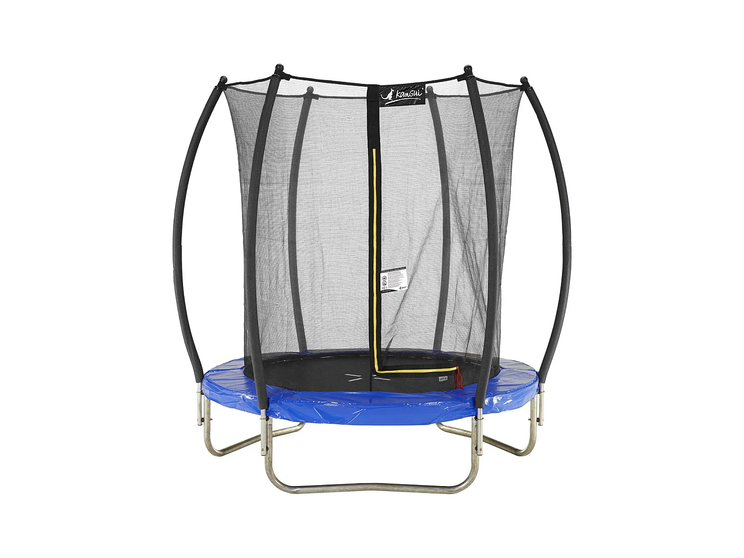 Kangui - Trampoline de jardin rond Ø180cm avec filet de sécurité intérieur- Bleu -  FPR 180