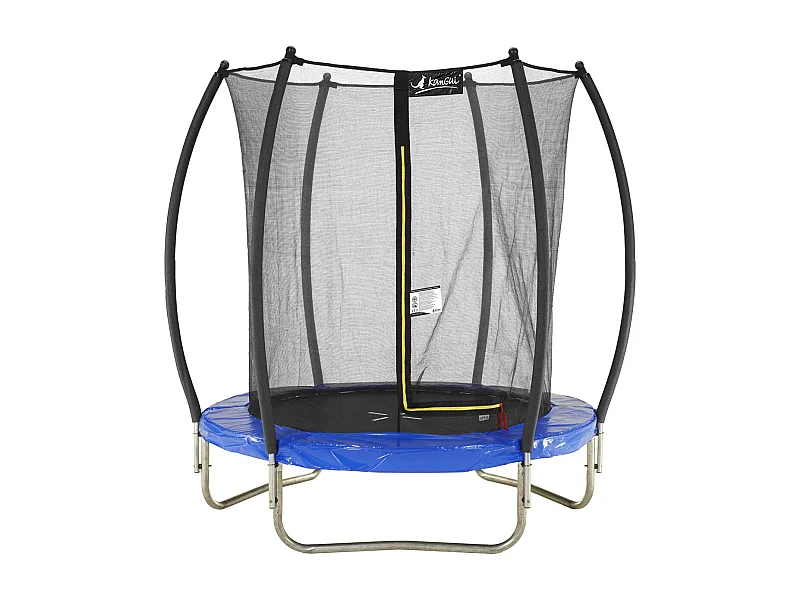 Kangui - Trampoline de jardin rond Ø180cm avec filet de sécurité intérieur- Bleu -  FPR 180