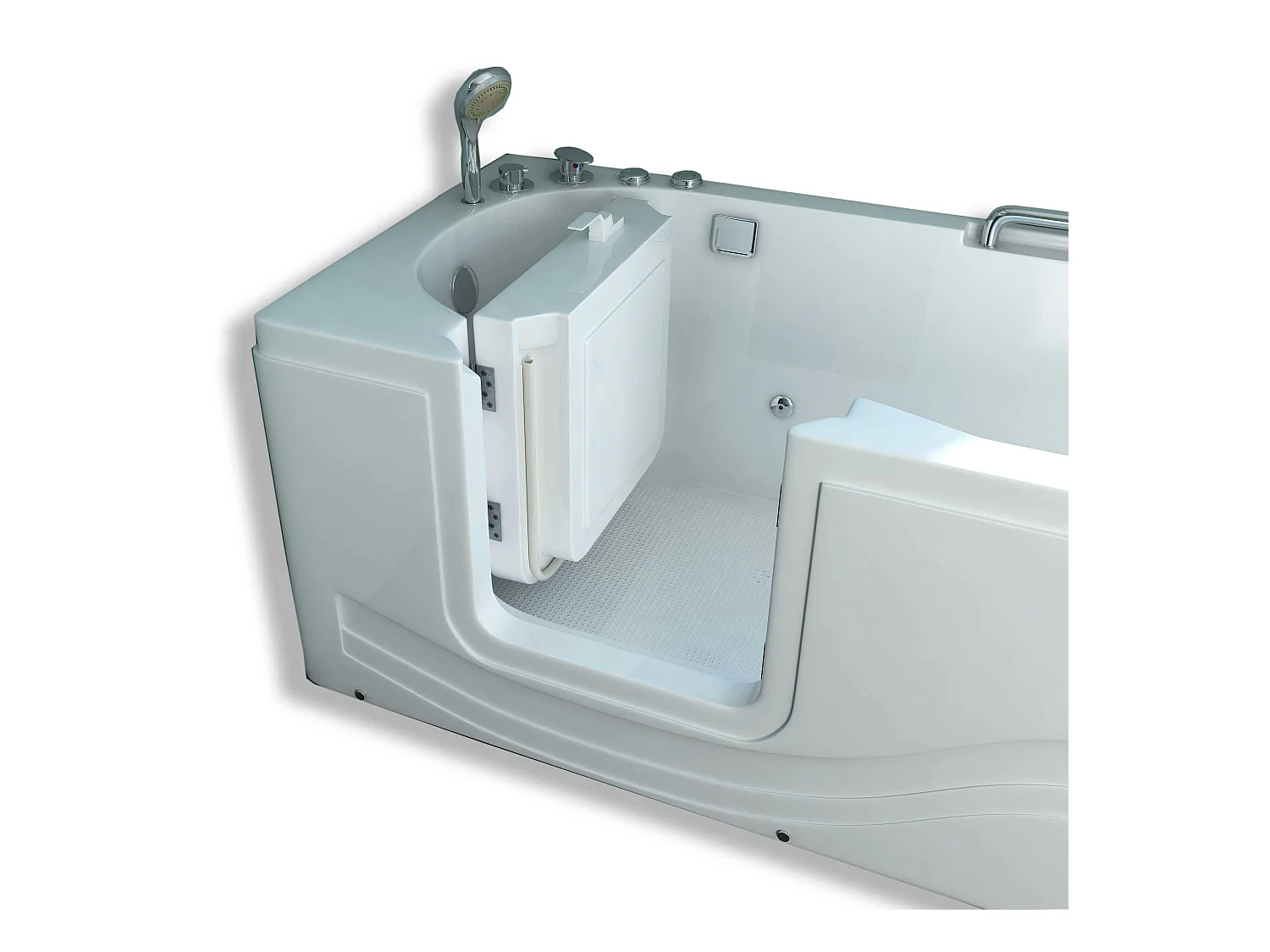 Baignoire balnéo avec porte à gauche 153 x 76 cm – Oleander