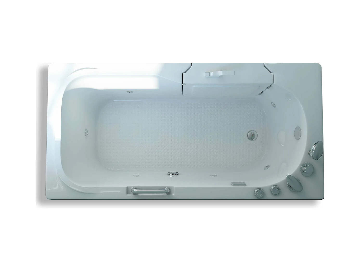 Baignoire balnéo avec porte à gauche 153 x 76 cm – Oleander