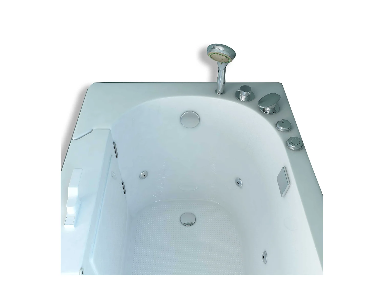 Baignoire balnéo avec porte à gauche 153 x 76 cm – Oleander