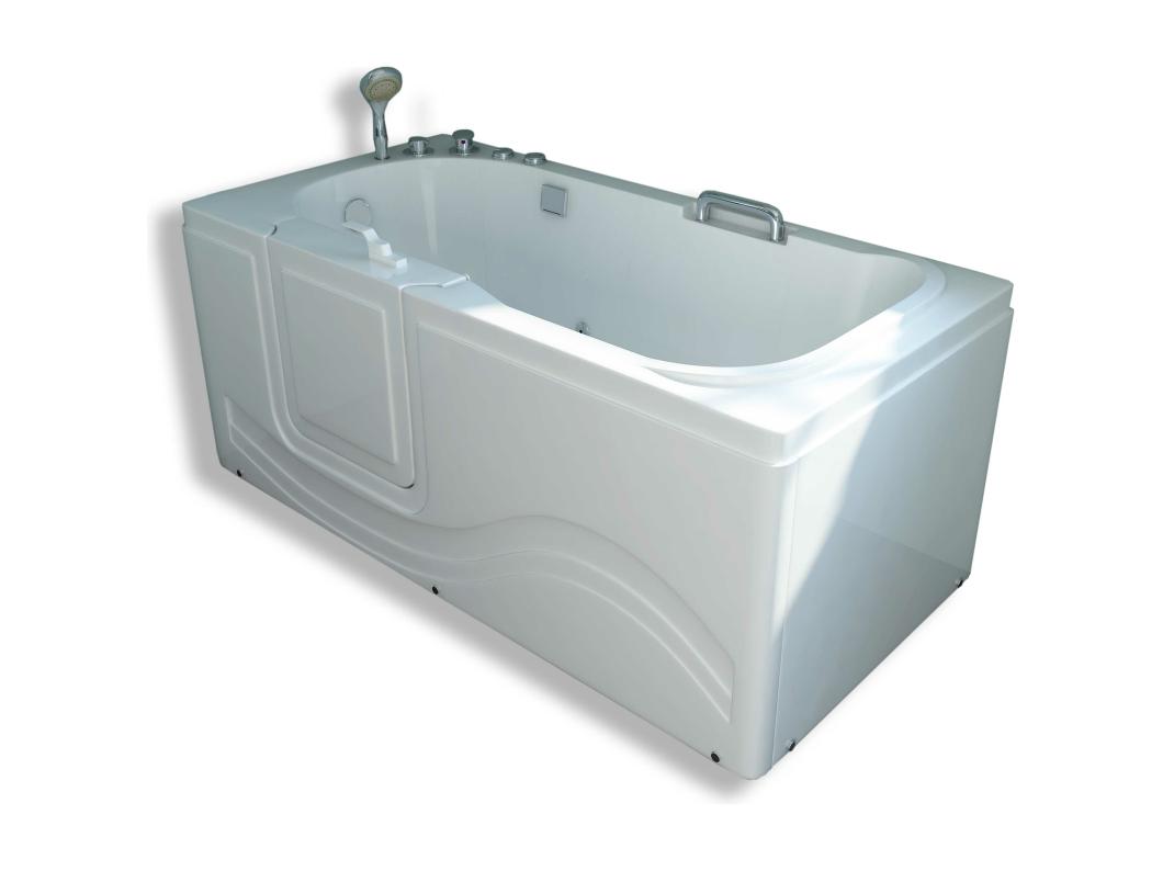 Whirlpoolbad met deur links 153 x 76 cm – Oleander