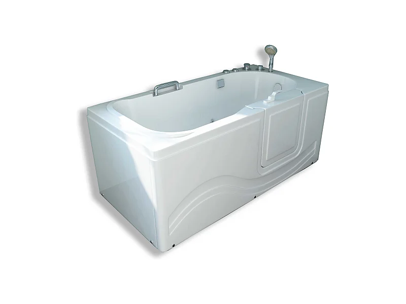 Whirlpool Badewanne mit Tür rechts, 153 x 76 cm – Pansy
