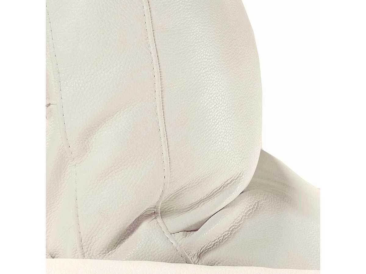 MAZARO - Canapé 2 Places Fixe Cuir Blanc